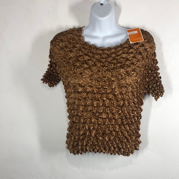 NWT West Loop gold popcorn top size one size - Picture 1 of 11